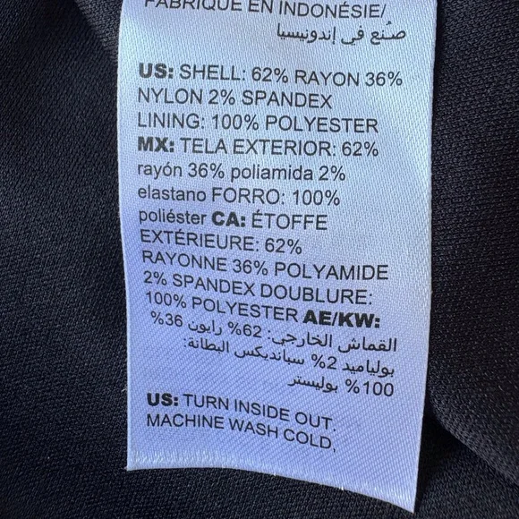 Chicos XLP or 3 Black White Floral Jacquard Burnout Top Bell Sleeves Scoop Neck - Picture 11 of 14